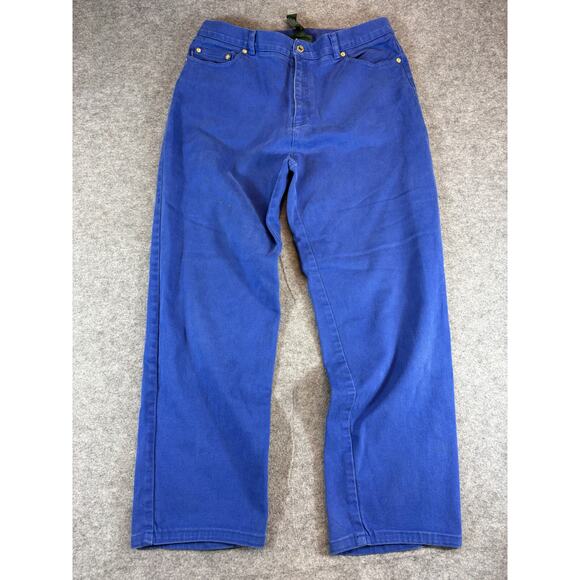 VINTAGE Lauren Jeans Co Ralph Lauren Jeans Womens Size 14 Blue High Rise Y2K - Picture 1 of 9